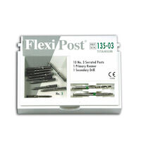 9530596 Flexi-Post Refills and Economy Refills Titanium, Size 3, Green, 10/Pkg, 135-03