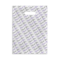 331-0007  Purple/Black Thank You, 7.5" x 10", 100/Pkg. product image