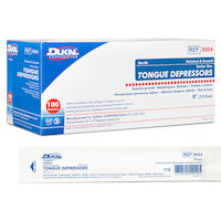 5255107 Tongue Depressors Senior, Sterile, 6", 9004, 100/Box, 10