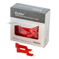 5257907 EzAim X-Ray Positioning System EzAim Individually Cut Adhesive Sensor Holder, Bitewing, 131118, Red, 50/Pkg