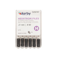 5250747 Hedstrom Files with Silicone Stops 21mm, #40, 6/Pkg.