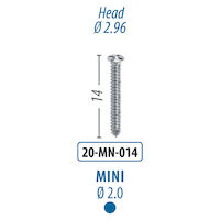 496-0457  2.0 mm x 14 mm, Mini Screw, 20-MN-014 product image