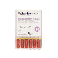 5250757 Hedstrom Files with Silicone Stops 25mm, #25, 6/Pkg.