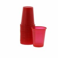 4952067 Monoart Plastic Cups Red, 200 ml, 100/Pkg., 21410017