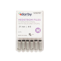 5250767 Hedstrom Files with Silicone Stops 31mm, #8, 6/Pkg.
