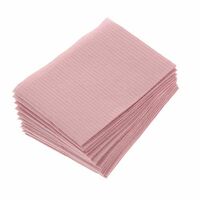3410967 Patient Towels Economy, 2-Ply Paper, 1-Ply Poly, Dusty Rose, 500/Box