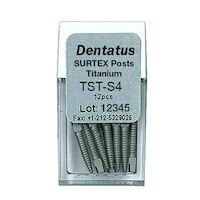 9520077 Surtex Titanium Post Refills S4, Short, 7.8 mm, 12/Pkg., TST-S4