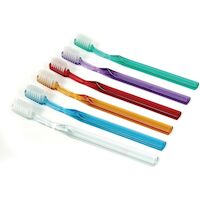 9521577 Nylon Clear Toothbrush Adult, Soft, 4 Rows 47 Tufts, 72/Box