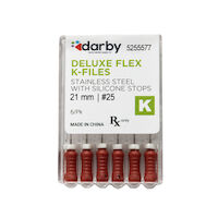 5255577 Darby Deluxe Flex K Files #25, 21mm, 6/Pkg