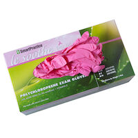 3051187 Le Soothe Pink Polychloroprene PF Gloves X-Small, 100/Box, 431018