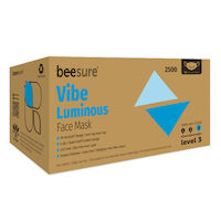 9530197 BeeSure Vibe Face Mask Luminous Blue, 50/Box, BE2500