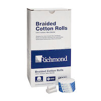 8840408 Braided Cotton Rolls Non-Sterile, 1½", Medium Dia. Junior Pack, 2000/Pkg, 200204