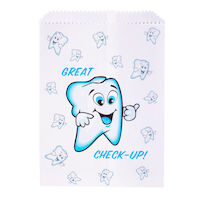 5250248 Paper Scatter Bags Great Check-Up Design, 100/Pkg., S8636