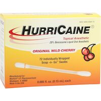 9120948 HurriCaine Snap-N-Go Swabs Wild Cherry, 0.15 ml each, 72/Box, 0283-0569-72