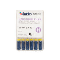 5250758 Hedstrom Files with Silicone Stops 25mm, #30, 6/Pkg.