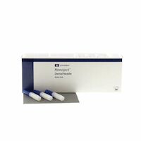 8871468 Monoject Dental Needles 30 Ga X-Short, Blue w/White Cap, 100/Box, 401171