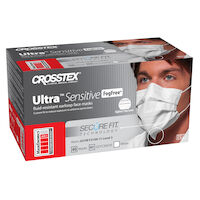 3413178 Ultra Sensitive SecureFit Masks Fog-Free, GCFCXSFSF, White, 40/Box, 1