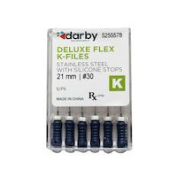 5255578 Darby Deluxe Flex K Files #30, 21mm, 6/Pkg