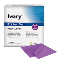 5253798 Ivory Rubber Dam Ivory Non-Latex Rubber Dam, 6 x 6 Medium, 66094057, Purple, 15/Box, Mint