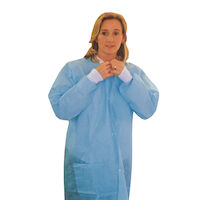 5251229 Medflex Lab Coats Large, 10/Box, Blue, D013-18-04