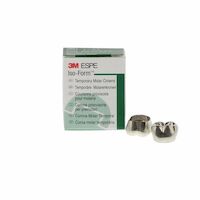 8450349 ISO-Form Temporary Tin-Silver Molar Crowns Size L69, Lower Molar, 5/Box, L69