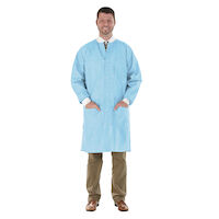 9526749 SafeWear High Performance Lab Coat Small, Soft Blue, 12/Pkg., 8112-A
