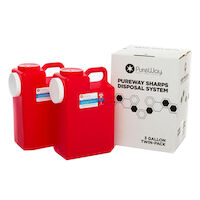 525-2359  3 Gallon Twin Pack Sharps Container w/ Recycling Kit, 40032 product image