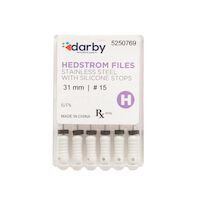 5250769 Hedstrom Files with Silicone Stops 31mm, #15, 6/Pkg.