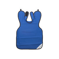 9507589 Adult Style 24 X-Ray Aprons Blue, 0.3 mm Vinyl, w/ collar