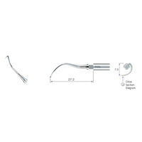 Varios Ultrasonic Scaler Tips Perio P25L Left Ea - Varios Ultrasonic Scaler Tips Perio P25L Left Ea - Image 1